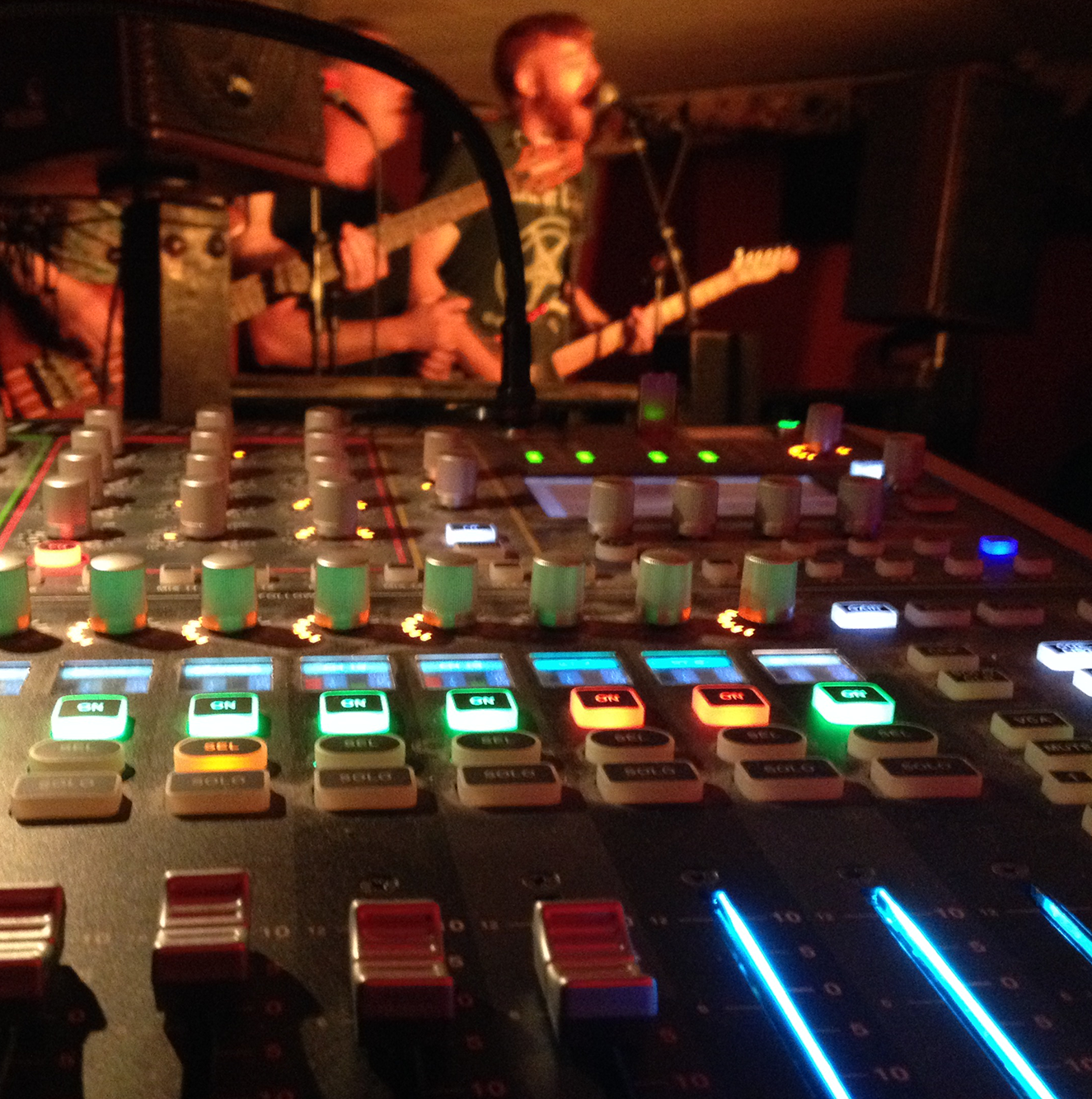 Mixing live sound for music gig in Cardiff